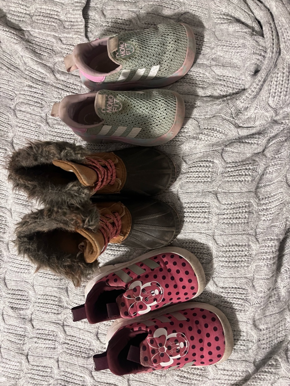 Bundle of three size 8c toddler shoes